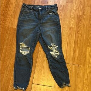 Blue Distressed Women's Jeans